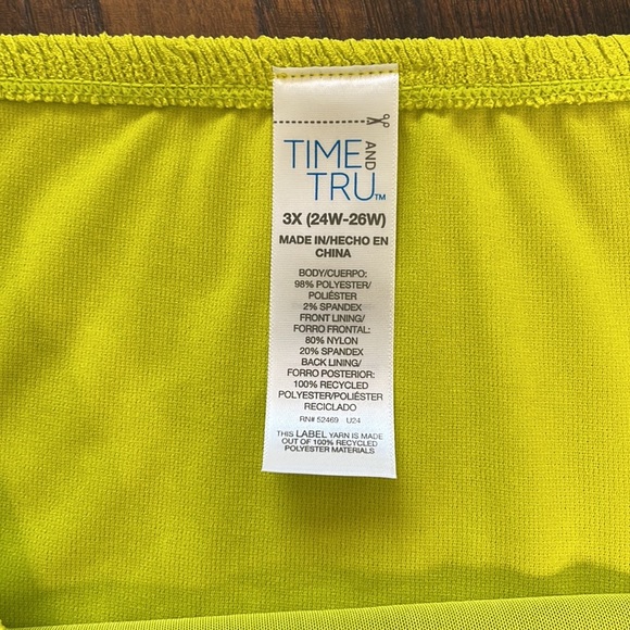 Time and True Crinkle BikiniBottoms with Bead Accent Size 3X - Picture 8 of 8